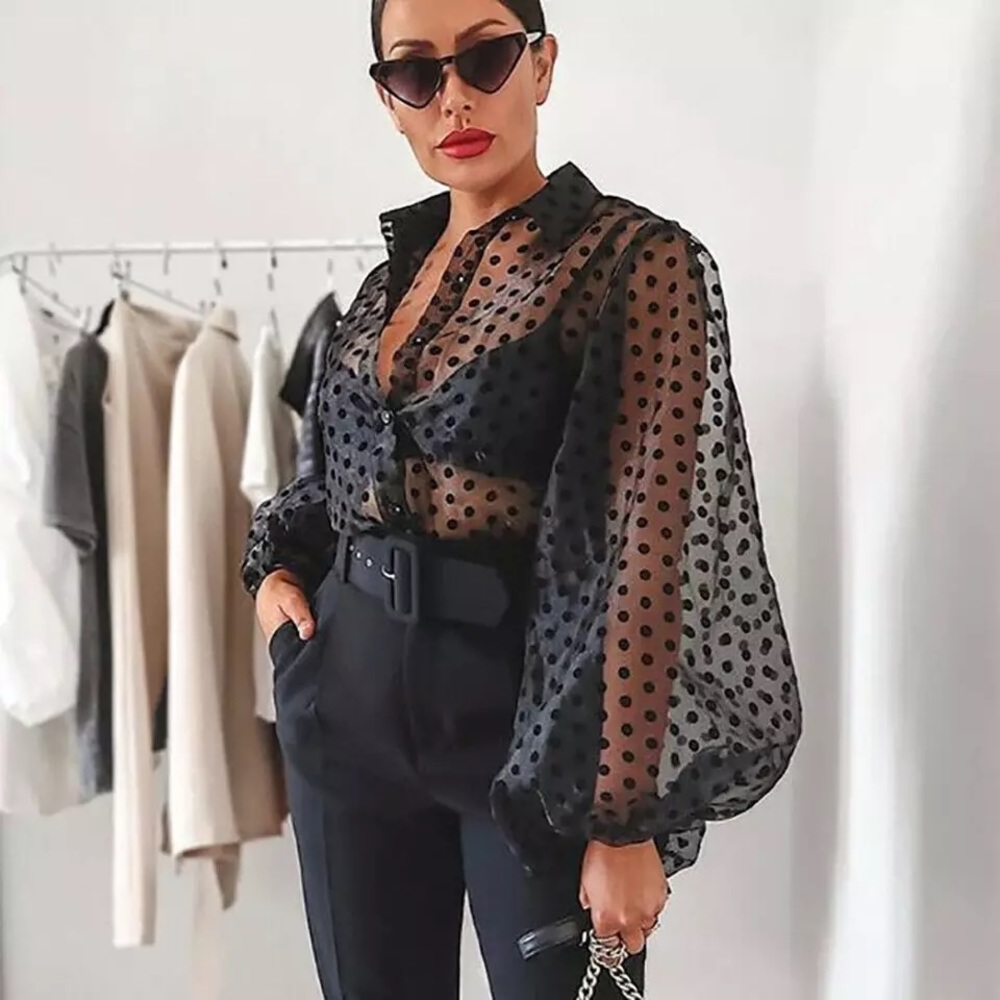 Chic Balloon Sleeve Blouse